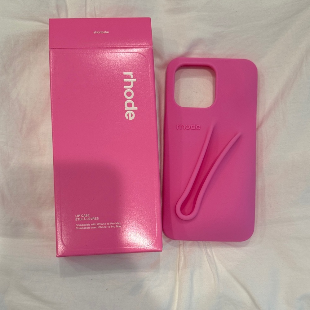 RHODE Shortcake Pink iPhone 15 pro max lip Case